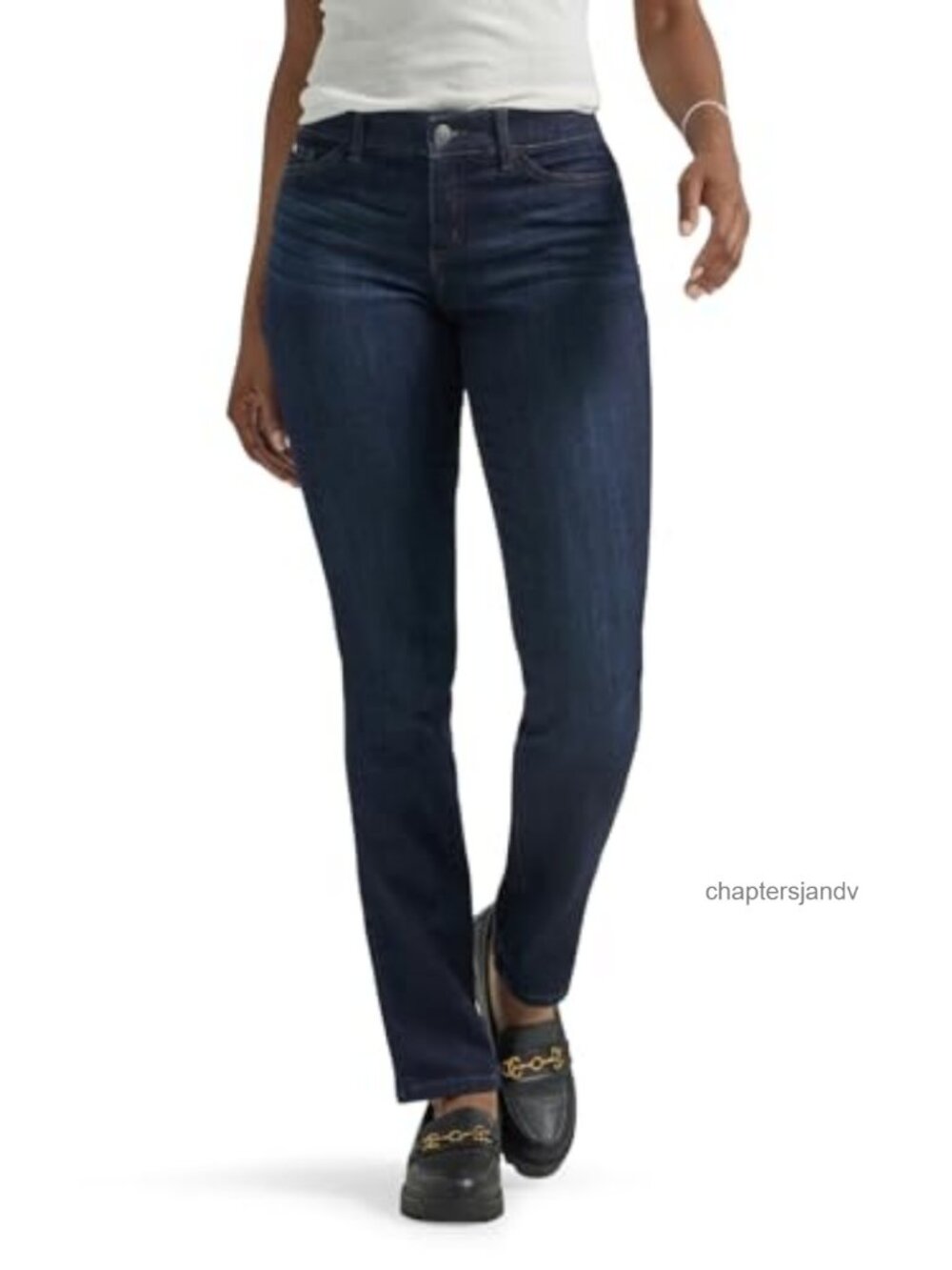 Lee Women's Ultra Lux Comfort Flex Motion Straight Leg Jeans Mid Rise